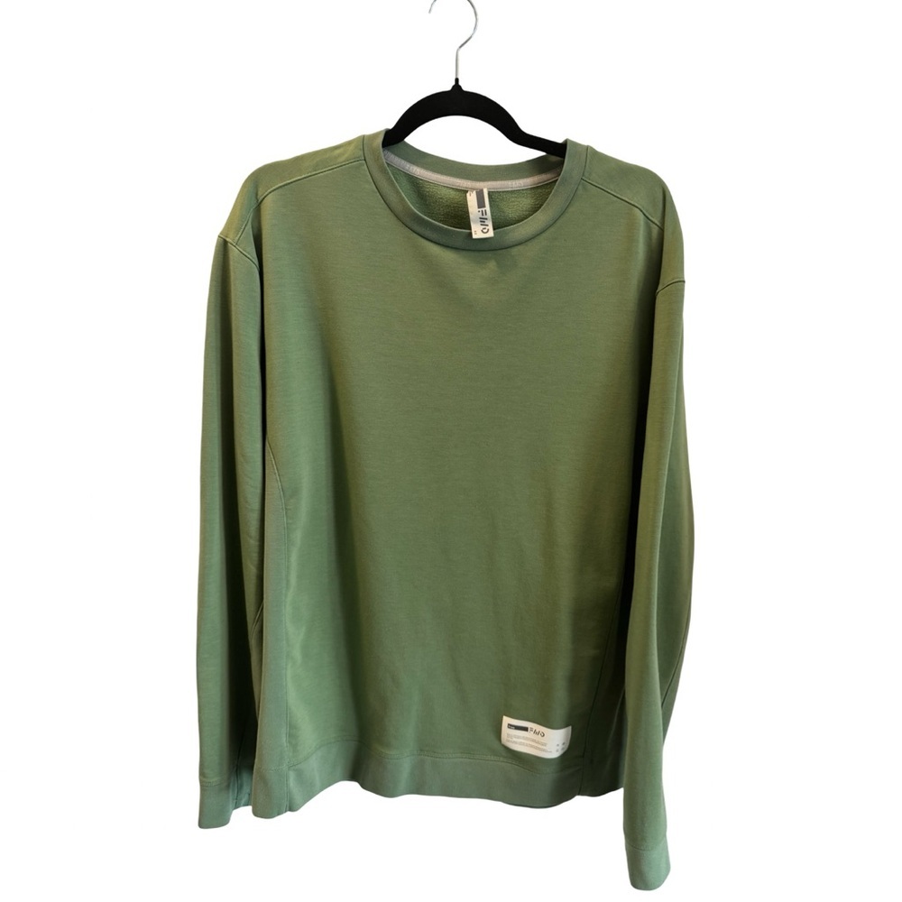 FWD Sweatshirt Mens Medium Green Stretch Long Sleeve Crew Neck Pullover
